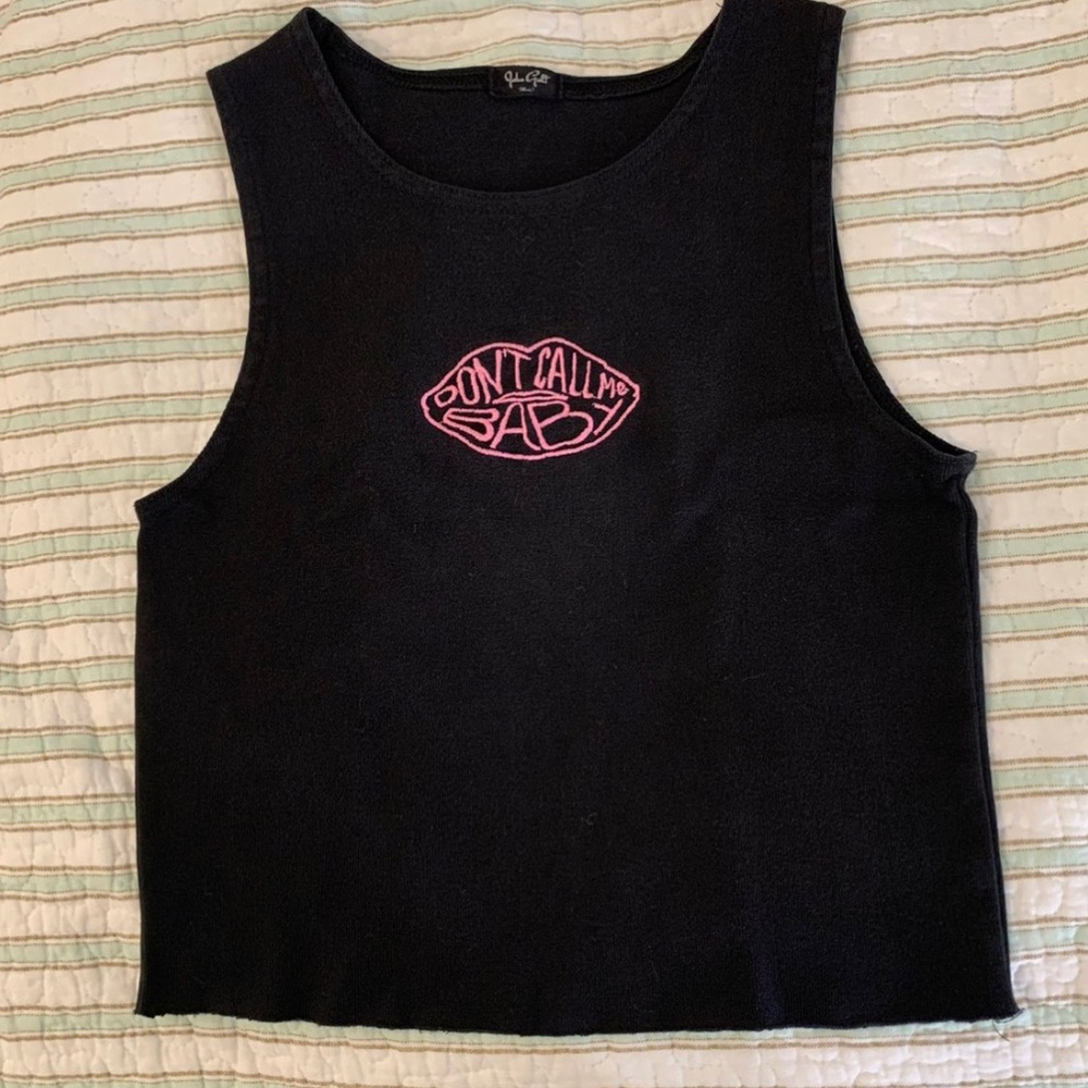 Brandy Melville don’t call me baby cropped tank